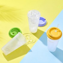 로이첸 리유저블 콜드컵 709ml +뚜껑+스트로우 벤티텀블러 투고컵 리유저블컵, 라임 709ml