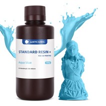 3d 프린터 재료 ANYCUBIC-LCD DLP 3d 프린터 용 표준 + 수지 고정밀 광자 모노 4K 500G 1KG 3D 인쇄 재료, 05 Aqua Blue 500g