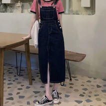 진청 내추럴 러블리룩 앞트임 멜빵 롱원피스 봄코디 겨울가을원피스