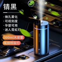 차량용 어메이징 소형 가습기 초음파 휴대용 감성 캠핑 필터없는 가습기 300ml 5가지색상, 블랙/300ml