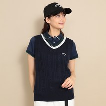 캘러웨이 여성 골프웨어 케이블 니트 조끼 4Color, L, 화이트