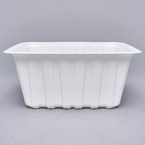 실링용기 소분 일회용 바베큐 1호 백색 1350ml, 200개