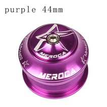MEROCA-스티어링 칼럼 1 18 44MM Mtb 자전거 헤드셋 포크 볼 베어링 테이퍼 산악 스레드리스 와셔, 08 purple 44mm