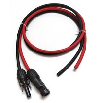 642.51.5mm2 10121416awg 태양 전지 패널 연장 케이블 검정 및 빨강 구리 와이어(태양광 30a dc 커넥터 포함), 빨간색과 검은색 쌍, 10awg - 6mm2, 2m