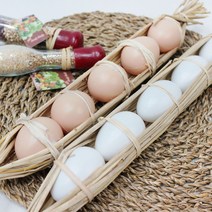 모노플라워 달걀꾸러미 달걀 5개 묶음 1p (흰색 살구색) 계란 모형 인테리어소품 식품음식 모형, 흰색