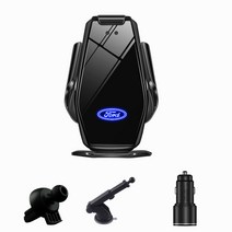 Ecool carlogo 무선충전 핸드폰 거치대 + carlogo 3.0 고속충전기 + 송풍구 거치대 + 부착형 거치대 + USB-C 전원선 세트, Black, 포드