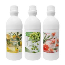 [베오베] 과일 농축액1.8kg 자몽 레몬 청포도 (6개), 레몬농축액