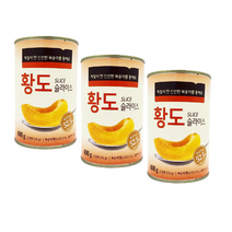 [트윈스몰] 제철에 딴 신선한 복숭아를 통째로 황도 슬라이스 400g, 3