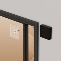 무타공 엘로시오 자동도어클로저 / 자동문닫힘 슬라이딩도어 미닫이문잠금장치 현관안전고리 문렬림방지, 엘로시오 도어클로저(블랙)