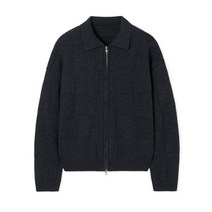아노블리어 니트 스웨터 멜드 니트 블루종 [차콜] MELD KNIT BLOUSON [CHARCOAL]
