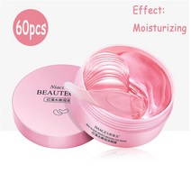 아이크림 주름지우개 60pcs 콜라겐 아이 마스크 페이스 모이스춰 라이징 다크 서클 아이 패치 안티 링클, 소녀 핑크