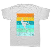 클라이밍 장비 복장 암벽 등반 초크 용품 로프 재미있는 실내 벽 등반가 티셔츠 그래픽 코튼 스트리트웨어 반팔 생일 선물 여름, WHITE+XS