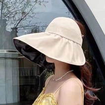 에스라이프 여성 돌돌이 여름 챙넓은모자
