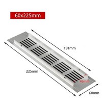 알루미늄 통기성 메쉬 60MM 직사각형 공기 투과성 신발 캐비닛 가스 스토브 열 분산 장식, 03 60x225mm