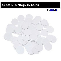 엑세스제어카드 100/50pcs NFC Ntag215 동전 키 카드 13.56MHz NTAG 215 범용 레이블 RFID 초경량 태그 mm, [03] 50pcs Ntag215 Coins
