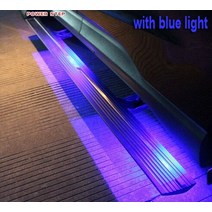 자동차너프바 자동차발판 랜드 로브 디스커버리 5 용 자동 전기 사이드 스텝 러닝 너프 바 두꺼운 알루미, 03 blue light