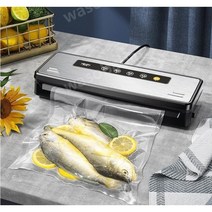 가정용 진공 식품포장 실링기 자동봉합 접착 밀봉 스테인리스, 8828 블랙