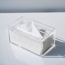 스튜디오투명 사각 핸드 페이퍼 타올 케이스 꽂이, 투명, 1개