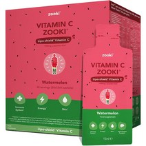 유어주키 영국 YourZooki Vitamin C Liquid 액상 비타민C 1000mg 15ml 수박맛 30포, 1팩