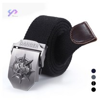 와이제이 국내 당일 발송 남성 캔버스벨트 4컬러 해골머리버클 야상벨트 남자캐주얼벨트 YJT026