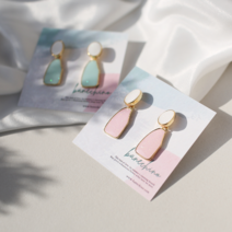 구름네 클루 아이스크림 에나멜 볼드 귀걸이