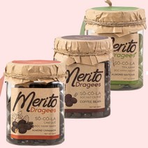 메리토 고급초콜릿 아몬드초콜릿 커피콩초콜릿 초코렛 3종 선물세트, 말차 아몬드 초콜릿 180g