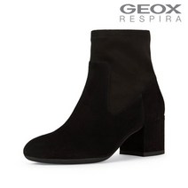 제옥스 GEOX 정품 여성 New 22 F W 컴포트 스웨이드 스판 앵클 부츠 엘레아나 W1B26TW2W11 블랙