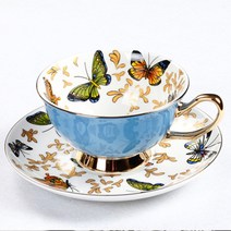 FREELIFE 명품 커피잔세트 예쁜 도자기 HU-436, 220ml, Style A blue