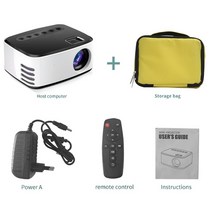 빈프로젝트 초단초점빔프로젝터 Lejiada t20 미니 휴대용 저장 가방 usb led 홈 사진 미디어 비디오 지불 인 시네마 의 동일한 화면 내장형 버전, t21블랙 애드백, 오 플러그