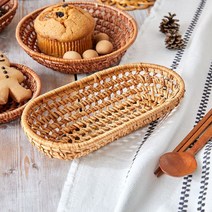 모던하우스분당점핸드메이드 라탄 넝쿨 타원형 바구니_22cm WO0422012, 우드, 1개