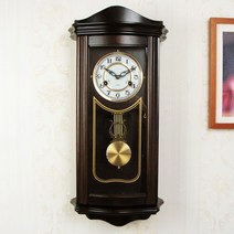 궤종시계 엔틱 벽걸이 괘종 시계 빈티지 옛날 벽시계, 월넛 로마숫자