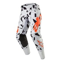 Alpinestars Techstar Rantera/Pneuma/Ocuri 남성용 모토크로스 팬츠 헤이즈 그레이/카모, 30, Hot Orange/Purple/Black