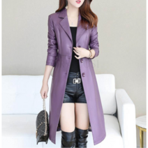 kirahosi 트렌치코트 슬림 가죽코트 여성 캐주얼 135호ADuhjz5t