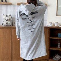 오브치치 기모 할리 오버핏 롱 후드 집업