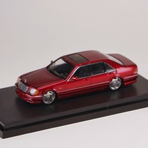 Street Weapon 1:64 벤츠 S600 W140 자동차 다이케스트 모형, 빨간색