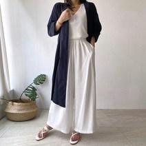 네모 여성용 린넨와이드 팬츠