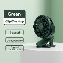 서큘레이터 써큘레이터 선풍기 에어써큘레이터 선풍기 에어서큘레이터 에어써큘레이터JISULIFE-클립 팬 미, 02 wired clip fan green, 한개옵션1