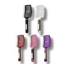 커브드 벤트 브러쉬 헤어빗 포마드 살롱 정전기방지 통풍, 3번 벤트헤어빗(핑크)