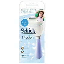 세련된 Schick 인투이션 끈적끈적한 피부 슬림 홀더 シック Schick イントゥイション もっちり肌 スリムホルダー(刃付き+替刃1コ)