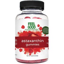 FeelGood Superfoods 슈퍼 베리 멀티비타민 보충제 아사이 암라 링곤베리 마키 빌베리 아로마 젤리 맛 비건 GMO 프리 60개 USA 미국, Astaxanthin Gummies