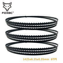 무선전기톱 충전식전기톱 FOXBC 1425mm Bandsaw Blade 3 4 6 10 14 TPI 1425x635x035mm 카본 밴드 톱 블레이드 목공 공구 액세서리 개, 3.6 TPI