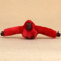 토끼 곰돌이 네잎클로버 키링 차키 명품 여자를위한 귀여운 솜털 모피 작은 원숭이 열쇠 고리 가방에 미니 고릴라 열쇠 고리 자동차 악세사리 쥬얼리 웨딩 파티 어린이 장난감 선물, 빨간색