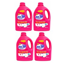 유니크앤몰 흰옷은 더하얗게! 색깔 옷은 선명하게! 테크 산소크린플러스2.4L액체형, 4개, 2.4L