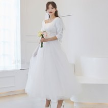 미카도실크 드레스 원피스 셀프웨딩드레스 구입 브라이덜샤워 친구 본식 이부 돌잔치 졸업사진