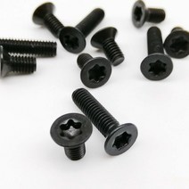 m8볼트 M2 M2.5 M3 M4 검정색 등급 8.8 탄소강 GB2673 6 로브 Torx 헤드 플랫 카운터 싱크 나사 볼트 미터 10/50 개, [02] 50pcs M2x5mm