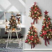 아웃팅 크리스마스트리 전구 장식 벽트리 풀세트, 20_이젤 캔버스트리 그레이 1M