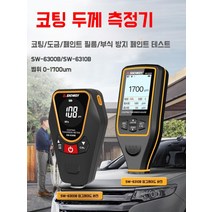 자동차 도막 두께 측정기 철 비철 겸용 도금 도장 페인트 코팅 게이지 피막 초음파 디지털 미니 휴대용 도구 방수 차량 덴트 고정밀 측정 감지, SW6300A 표준 버전