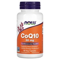 나우푸드 CoQ10 30 mg 60 식물성 캡슐, 30mg, 60 카운트