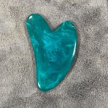 하트괄사 유기괄사 Guasha 마사지 얼굴 수지 밀랍 Gua 샤 모조 옥 보드 Acupoint 아이 케어 스파 도구 visage, 05 Blue