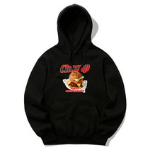 트립션 CHAMP BURGER 후드티 블랙